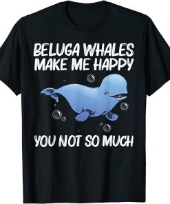 Cool Beluga Whale For Men Women Orca Whales Save The Ocean T-Shirt