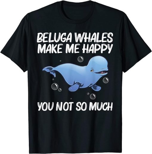 Cool Beluga Whale For Men Women Orca Whales Save The Ocean T-Shirt