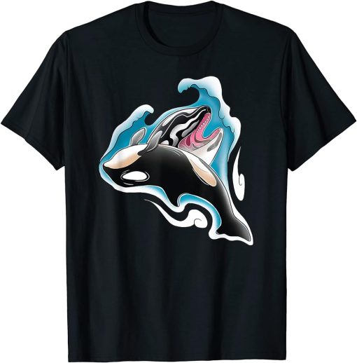 Funny Orca Killer Whales Bouquet, Orca family, Cool Pisces T-Shirt