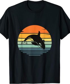 Whale Orca Vintage Retro, Orca Ocean Family T-Shirt