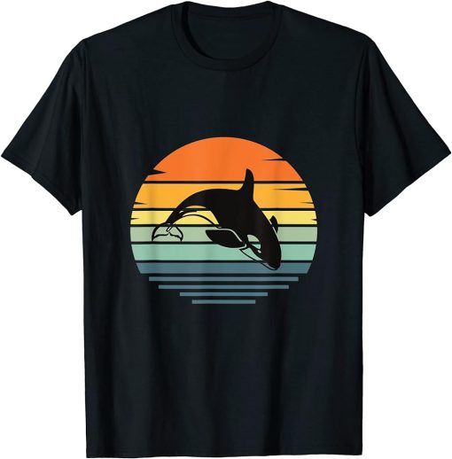 Whale Orca Vintage Retro, Orca Ocean Family T-Shirt