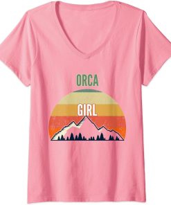 Womens Orca Gift for Women, Orca Guy V-Neck T-Shirt