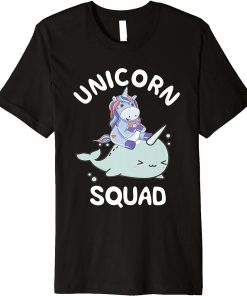 Unicorn Squad Dab Narwhal Ocean Fish Orca Mammal Lover Premium T-Shirt